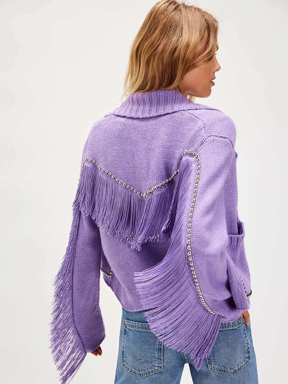 Understated Leather Cropped Rodeo Trench Sweater